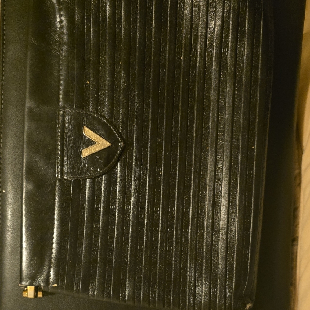 Mario Valentino Black Leather Clutch